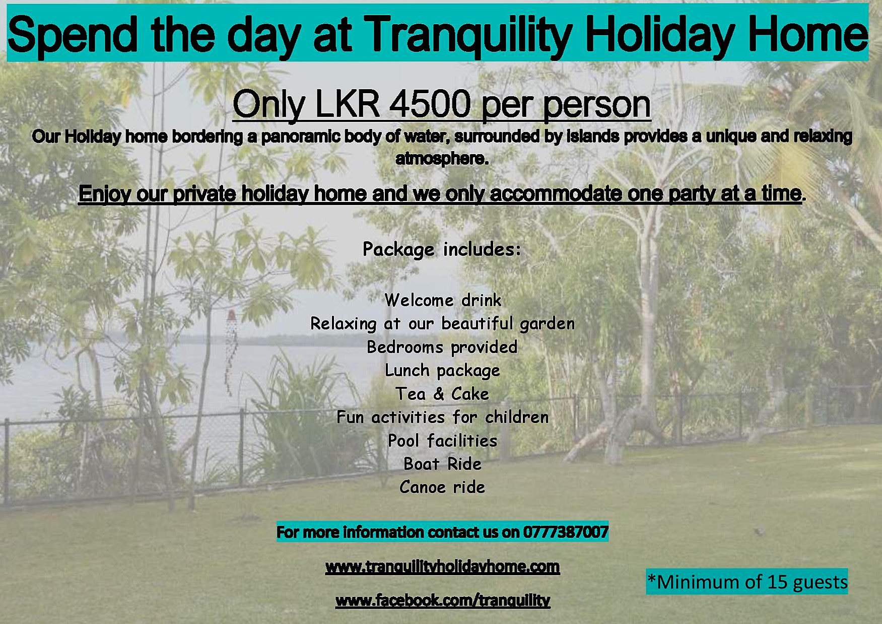 Spend the day at Tranquility Holiday Home